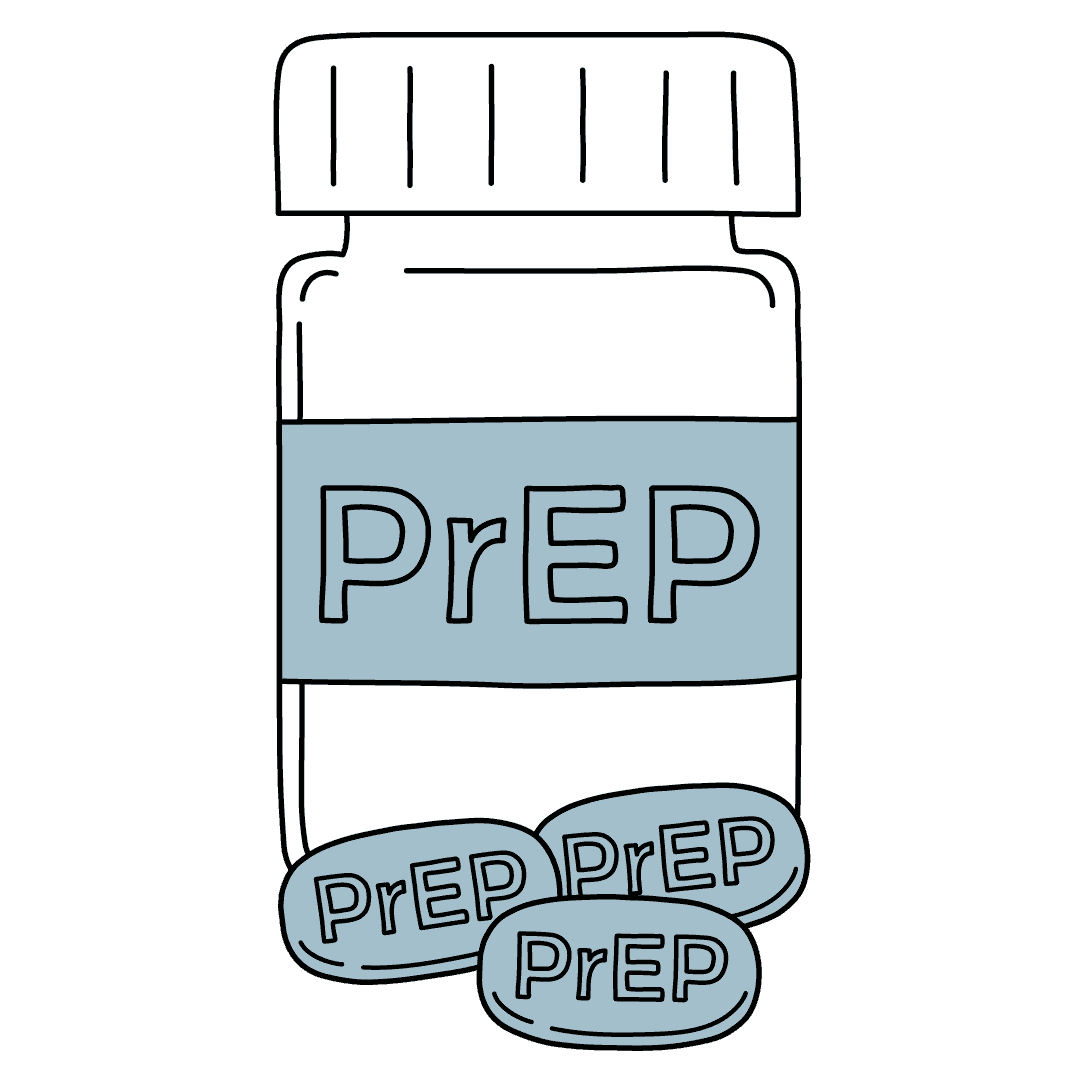 PrEP pill bottle.