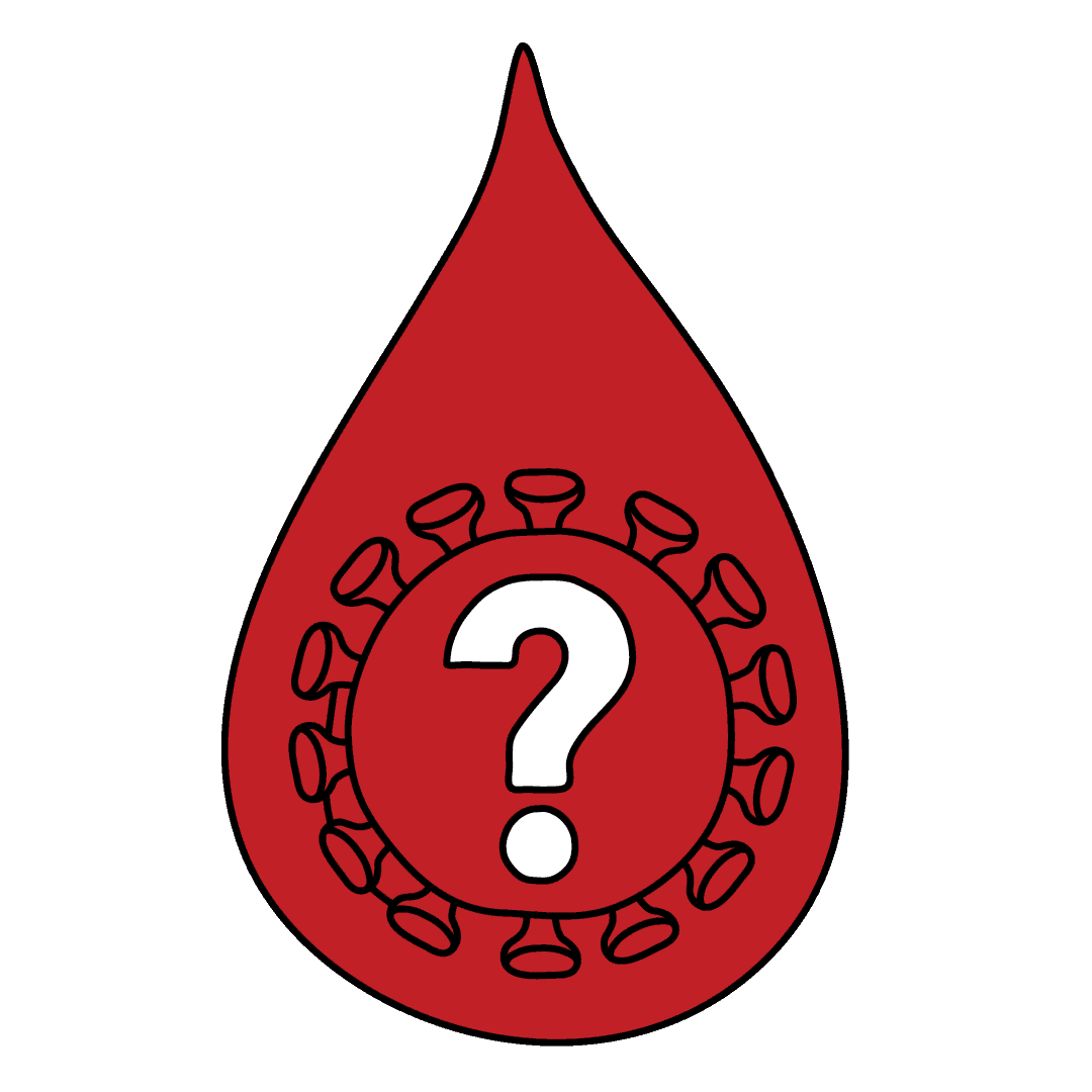 Blood drop with HIV.